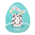 12-Inch Colin the Black and White Cow Holding Birthday Sign - 5