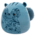 14-Inch Brunhilda the Blue Tonal Squirrel with Velvet Accents - 2