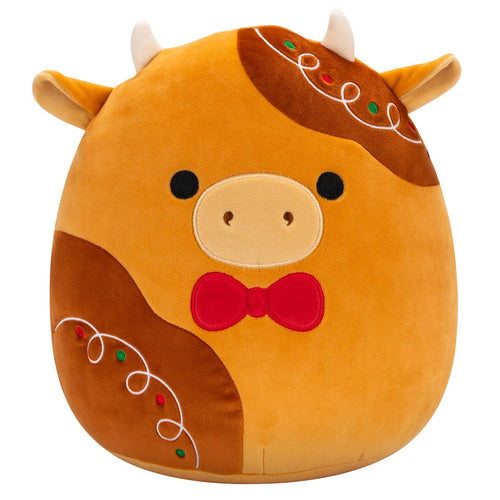 Squishmallows Jericho Gingerbread Cow Plush 12"
