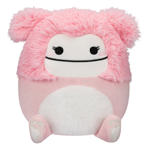 Squishmallows Brina Pink Bigfoot Plush with White Fuzzy Belly 8"