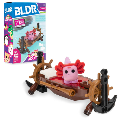 BLDR Adopt Me! Axolotl & Boat Crib Building Sets