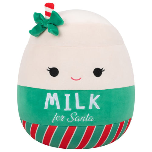 Squishmallows Hedda Milk for Santa Plush with Green Bow — 12"