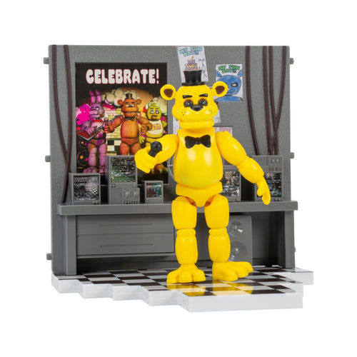 Vault Five Nights at Freddys Five Nights at Freddy’s Golden Freddy Office Set 5-Inch Articulated Figure – Action & Toy Figures