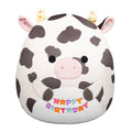 12-Inch Colin the Black and White Cow Holding Birthday Sign - 1