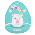 5-Inch Belozi the White And Rainbow Tie-Dye Cow Holding Cotton Candy - 5