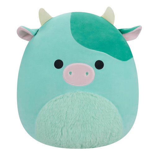 Squishmallows 14" Seamus the Green Cow with Fuzzy Belly Plush