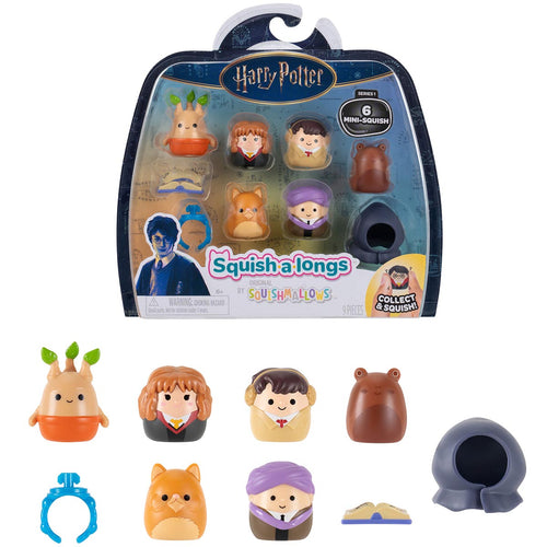 Squish-a-longs “Harry Potter” Mini-Squish and Accessory 6-Pack Style 1 Toy Playsets