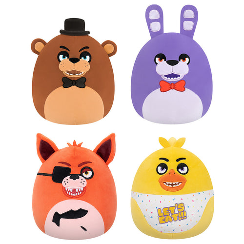 Squishmallows Five Nights at Freddy's Freddy, Bonnie, Chica & Foxy Plush Bundle 10"
