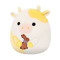 8-Inch Bodie the Yellow Spotted Cow Holding Chocolate Bunny - 2