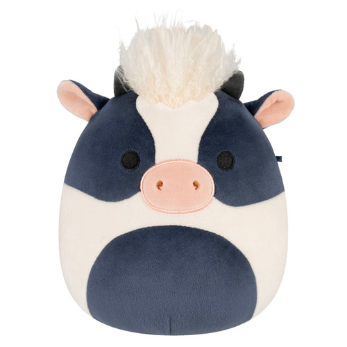 Squishmallows 8" Dill the Black and White Cow with Shaggy Hair Plush