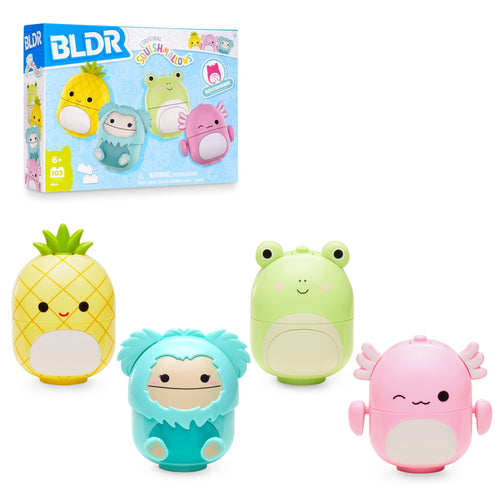 BLDR Squishmallows Building Sets 103pc Buildable Figure 4-Pack