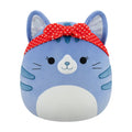 5-Inch Carizma the Blue Tabby Cat with Headband - 1