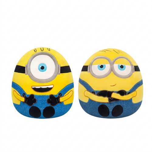 Jazwares Squishmallows Minions James and Henry Plush Bundle 12"