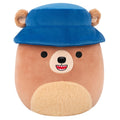 12-Inch Stokely the Brown Kodiak Bear with Bucket Hat - 1
