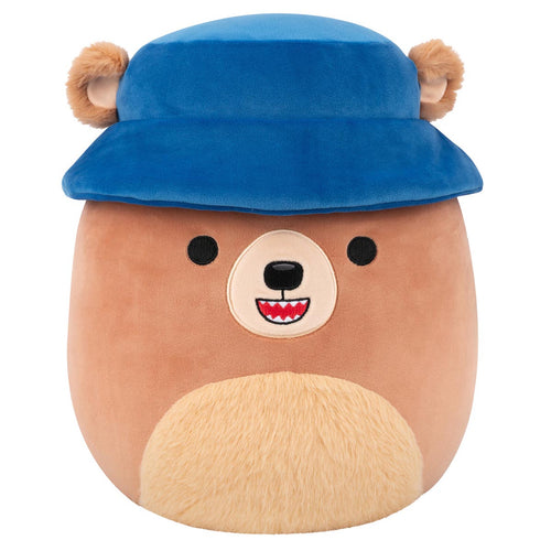 Squishmallows 12" Stokely the Brown Kodiak Bear with Bucket Hat Plush