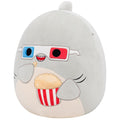 16-Inch Gordon the Grey Shark with 3D Glasses and Popcorn - 2