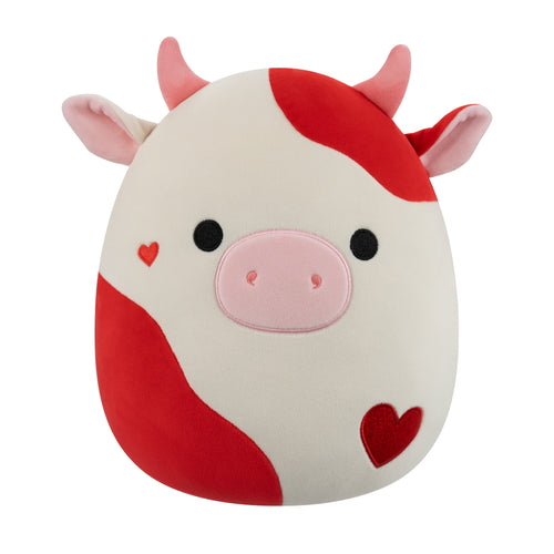 Squishmallows Idris Red & Off-White Cow Plush — 12"