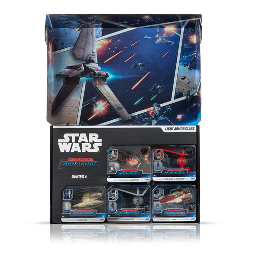 Vault Star Wars Micro Galaxy Squadron Light Armor Class Series 4 Action & Toy Figures Box Set — 5-Pack with Rare & Chase