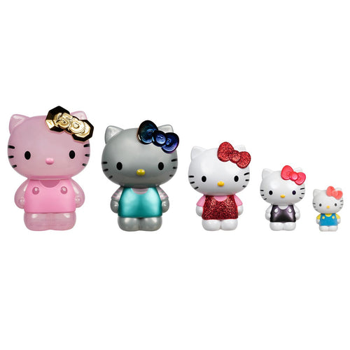 Hello Kitty and Friends 50th Anniversary Nesting Figures Toy Playsets — 5-Piece 2–6" Set