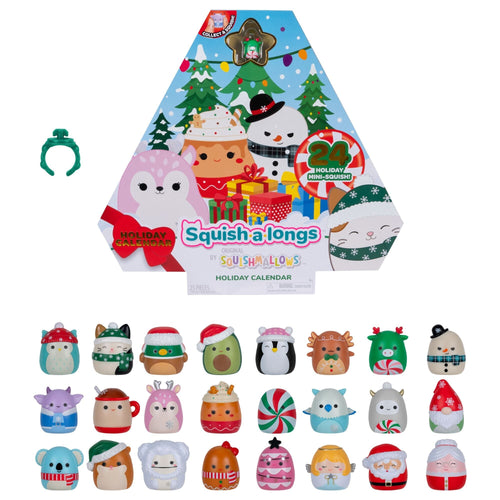 Squish-a-longs Holiday Countdown Calendar Wave 3 Toy Playsets with 24 Mini-Squish