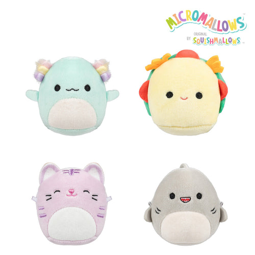 Micromallows Toy Playsets — Micromallows 4-Pack - Gordon Shark, Tex Taco, Tabitha Cat, Irina Axolotl
