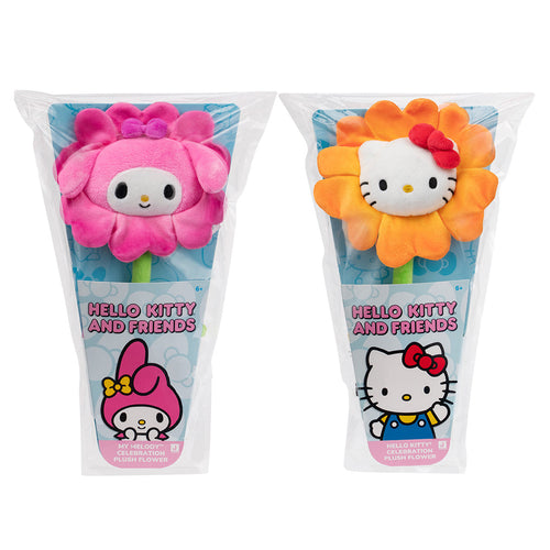 Hello Kitty and Friends Hello Kitty & My Melody Plush Flower 2-Pack 14"